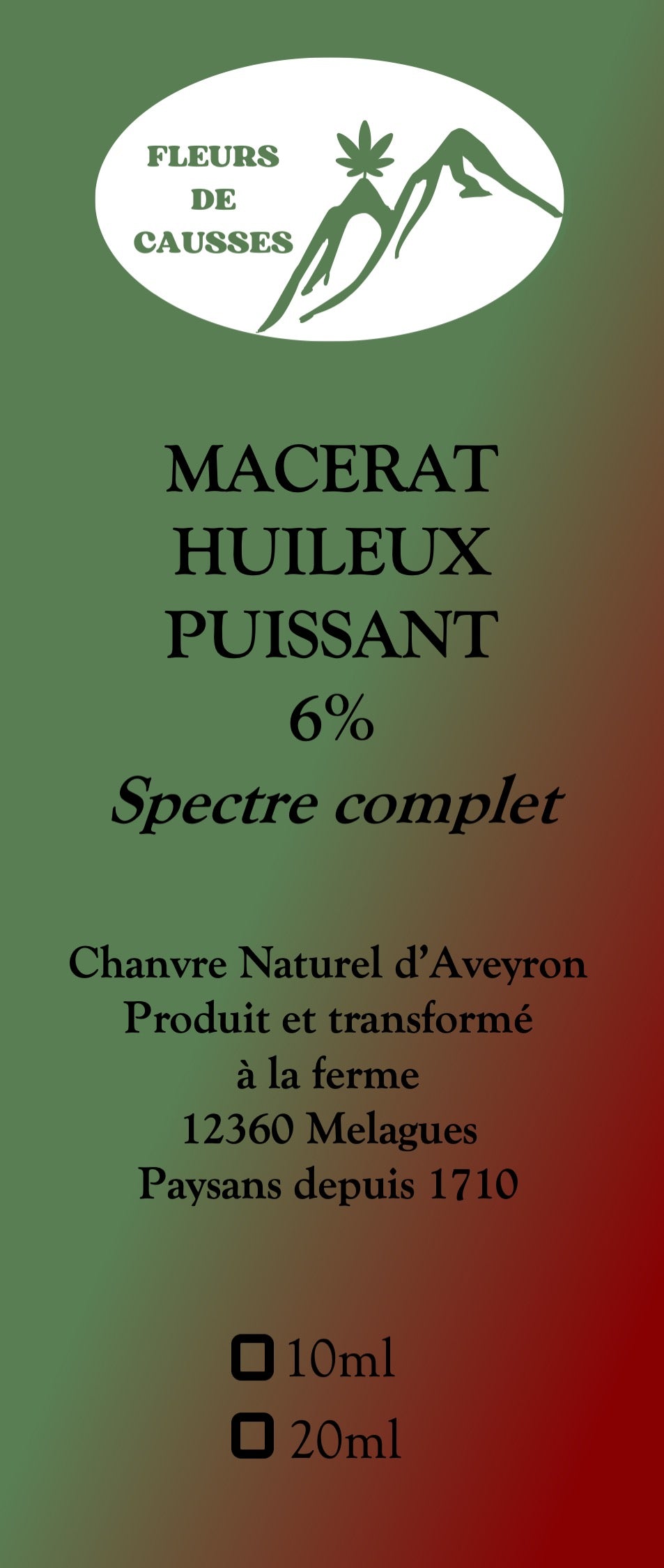 MACERAT HUILEUX -PUISSANT - CBD 6 %.